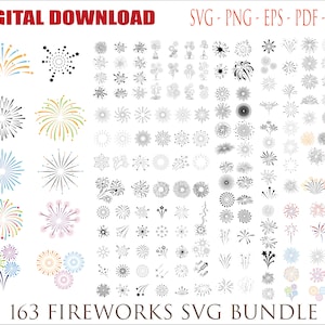 163 Feuerwerk SVG Bundle, Feuerwerk SVG, Neujahr SVG, Feuerwerk SVG Cut File, Feuerwerk Clipart, Feuerwerk Silhouette, Feuerwerk Vektor