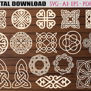 26 Celtic knots pendant. Celtic svg , Laser cut files svg , Ai , eps , pdf , dxf