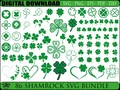 Shamrock svg, Clover svg, Lucky clover svg, st patricks day svg, irish svg, four leaf clover svg, svg files for cricut