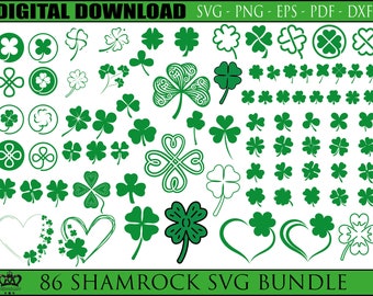 Shamrock svg, Clover svg, Lucky clover svg, st patricks day svg, irish svg, four leaf clover svg, svg files for cricut