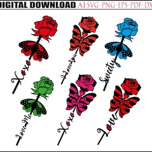 06 Rose twee gelaagde lasergesneden SVG-bestand, kerst vectorbestanden hout lasersnijden, Rose Flower laser uitgesneden kunst Valentijnsdag