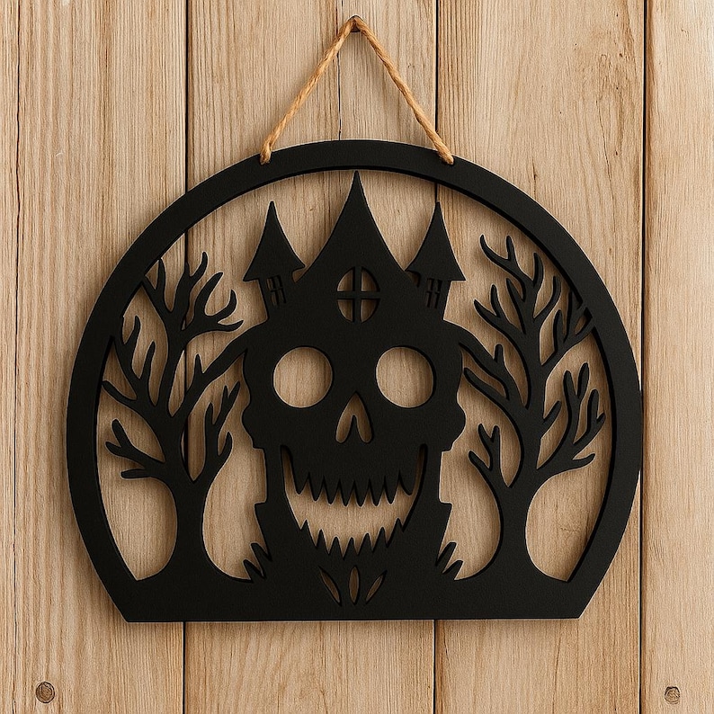 Halloween Door Sign Bundle, Spooky Boo Door Hanger Svg, Laser Cut File ...