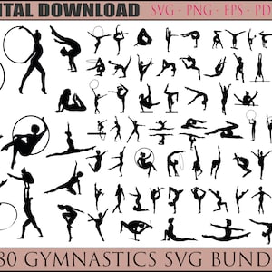 Gymnastics Svg Bundle,Gymnastics SVG, Gymnast Png, Digital Download, Instant Download