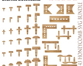 Honeycomb Pins svg ,Glowforge Pins Bundle, Honeycomb Pins svg, Crumb Tray Pin, Laser Cut Pins, Laser Cut Svg Files.