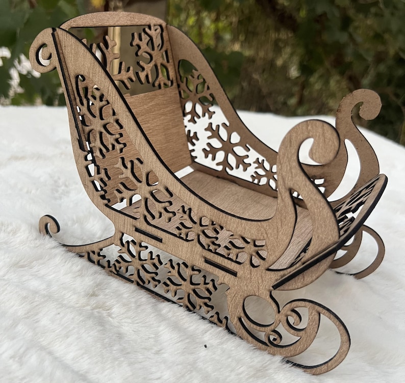 Christmas Santa Sleigh Laser Cut , Christmas Laser Cut , Christmas Svg ...