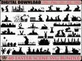 40 Easter Scene Svg Bundle ,Rabbit ,Bunny Shape Svg,,Bunny Silhouette,Easter Bunny, Digital Download for Cricut