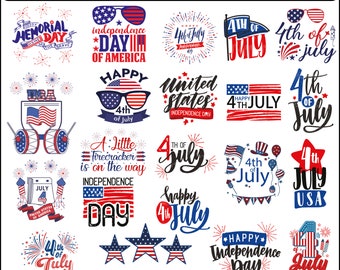 4th of July SVG Bundle, July 4th SVG, Fourth of July svg, America svg, USA Flag svg, Patriotic, Independence Day Shirt, Cut File Cricut