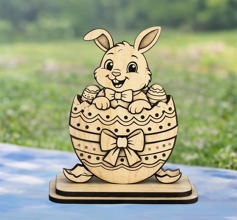 Standing Easter Bunny Decoration 10 Bundle Laser Cut Svg File Glowforge ...