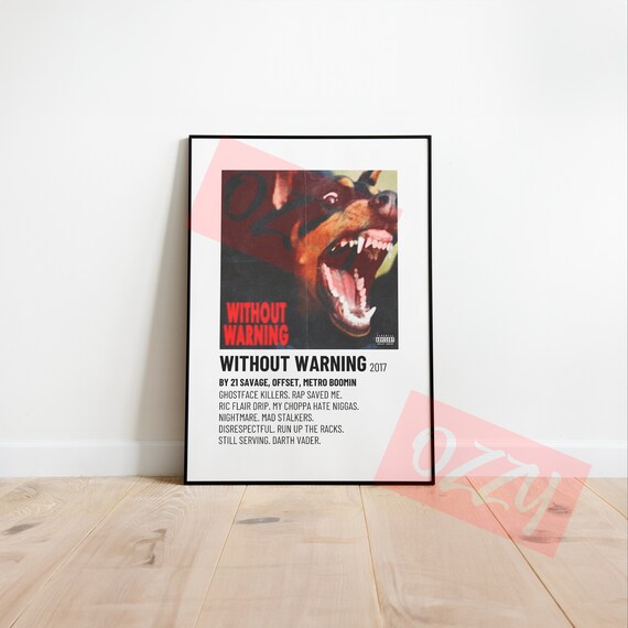 21 Savage Without Warning Album Poster Instant Download High DPI.
