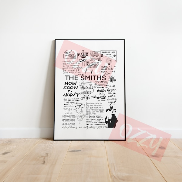 The Smiths Doodle Poster Instant Download Printable High DPI Files