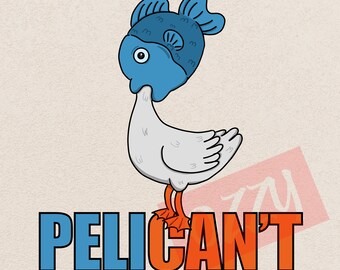 Pelicant T-Shirt Graphic Transparent PNG Digital Download