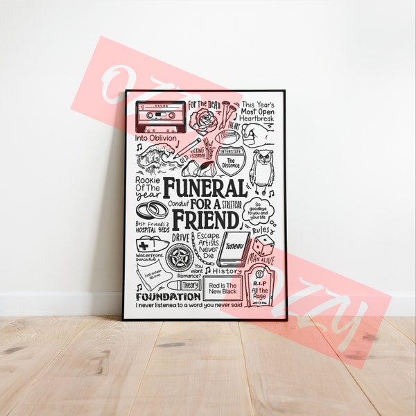 Funeral for a Friend Doodle Instant Download Printable High DPI Files