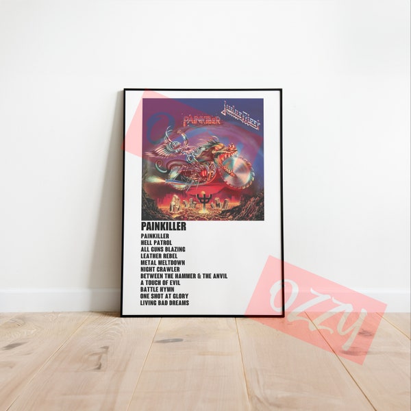 Judas Priest Painkiller Album Poster Instant Download Printable High DPI Files