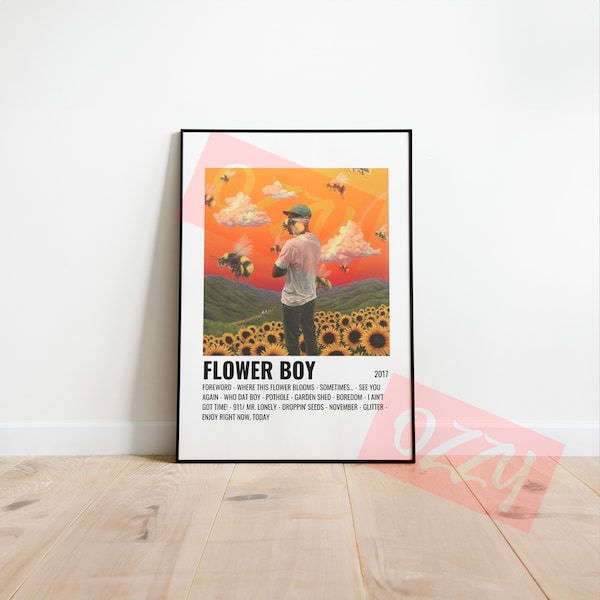 Tyler The Creator Flower Boy Album Poster Instant Download High DPI Files