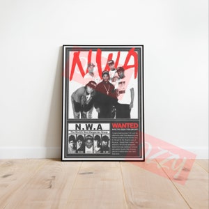 N.W.A Eazy E Ice Cube Mc Ren Yella Dr. Dre Poster Instant Download Printable High DPI Files
