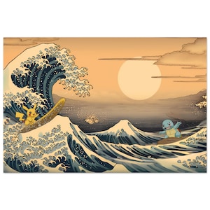 Pikachu Great Wave - Etsy
