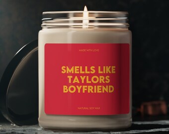 Smells Like Taylors Boyfriend, Unique Gift Idea, NFL Candle, Kansas City Chiefs Football Merch, Game Day Decor, Sport Gifts for Fans