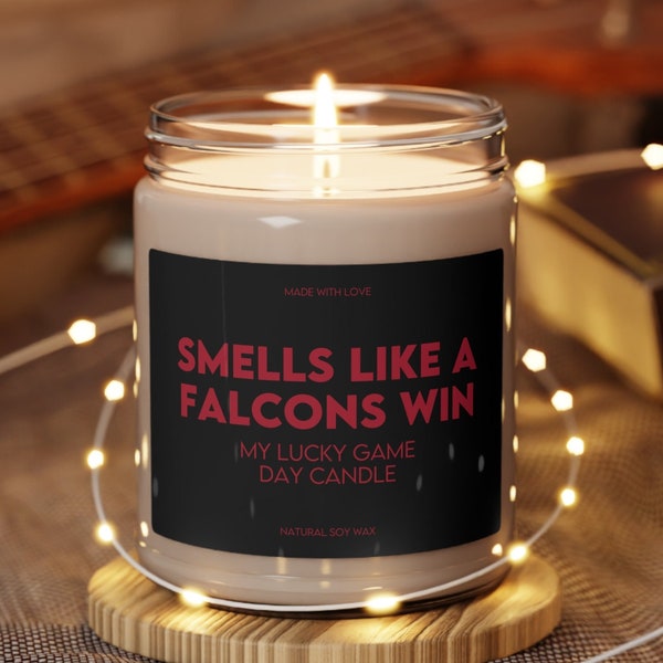 Smells Like A Falcons Win Candle, Unique Gift Idea, NFL Candle, Atlanta Falcons Football Merch, Game Day Decor, Sport Gifts for Fans
