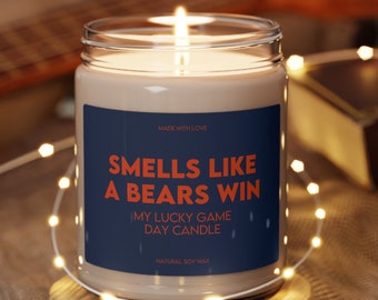 Chicago Bears Soy Candle: NFL Game Day Decor