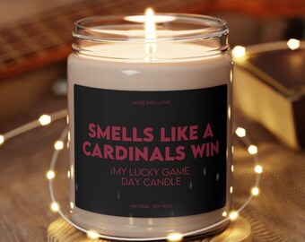 Smells Like A Cardinals Win Candle, Unique Gift Idea, NFL Candle, Arizona Cardinals Football Merch, Game Day Decor, Sport Gifts for Fans