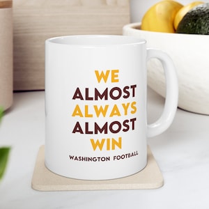 Commanders Football Coffee Mug, Unique Gift Idea, NFL Washington Football Merch Gift For Him, Game Day Decor, Sport Gifts Commanders Fans