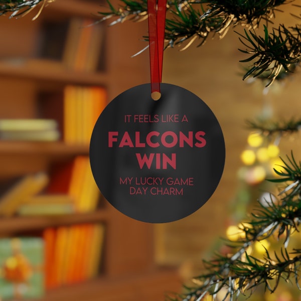 Feels Like A Falcons Win Christmas Ornament, Unique Xmas Gift, Atlanta Falcons Football Merch, Game Day Holiday Decor,  NFL Sport Fans