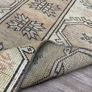 2x9 Beige Brown Oushak Runner Rug, 2x9 Handmade Turkish Runner, Vintage Runner, Stair, Kitchen, Hall, Entry Runner, Home Decor, 2.0x8.8 Ft