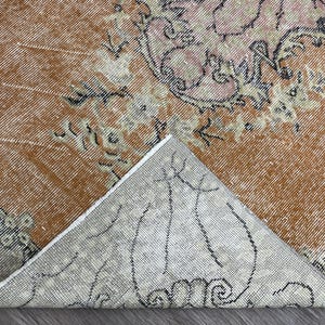 Hand-Knotted Wool Turkish Rug: 4x7 Vintage Oushak Area Rug