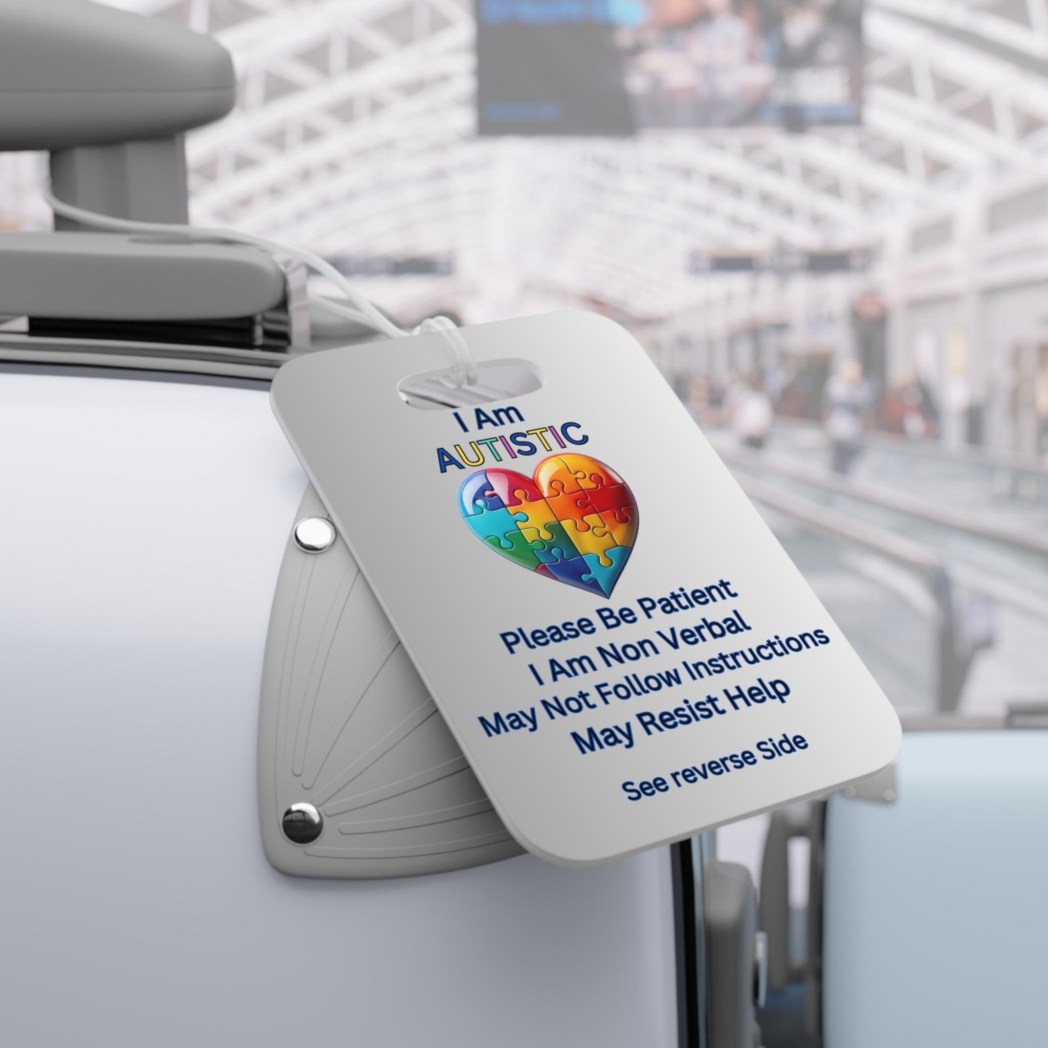 Autism Alert Tag, Custom QR, Autism Awareness, Autism Emergency Card, Autism ID Ca, Backpack Tags, Back to School, Medical Alert, Safety Tag