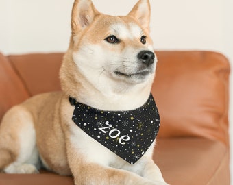 Personalized Pet Bandana Collar: Custom Dog & Cat Scarf