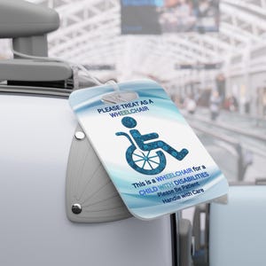 Personalized Wheelchair Tag: Medical Alert, Disability Placard