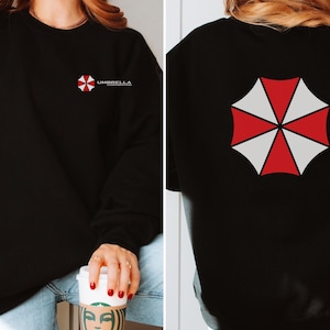 Resident Evil Sweatshirt Umbrella Corporation sweater wtih &quot;pocket design&quot; Racoon City merch video game gift