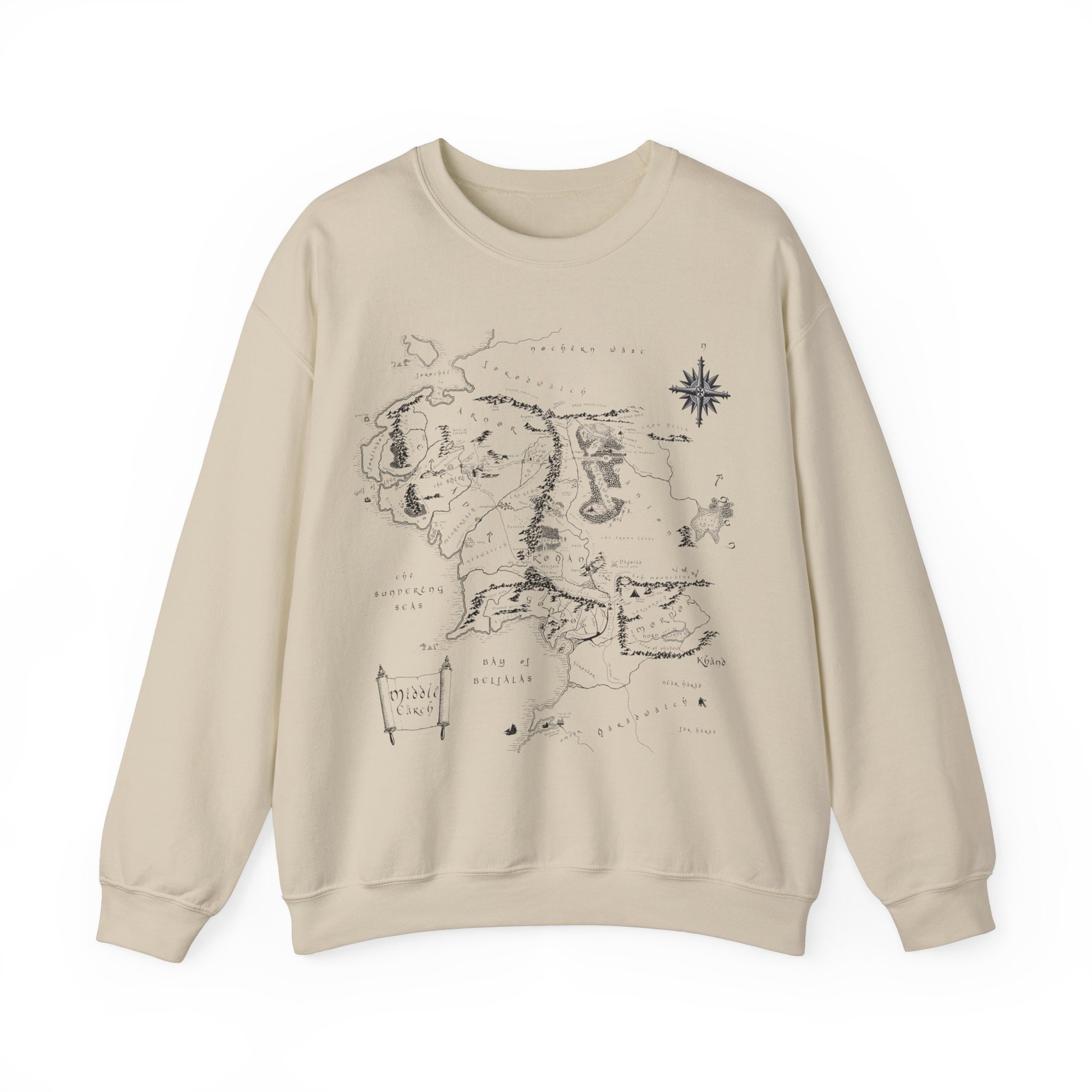 LOTR Middle Earth Map Sweatshirt Lord of the Rings Map the Hobbit Merch Sweater - Etsy LOTR Middle Earth Map Sweatshirt Lord of the Rings Map the Hobbit Merch Sweater - Etsy