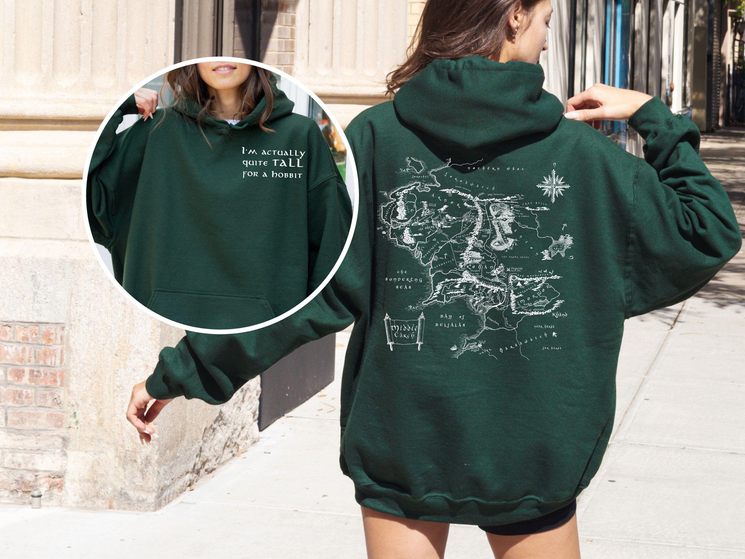 Hobbit LOTR Hoodie, I'm Actually Quite Tall for a Hobbit, JRR Tolkien Hoodie, Lord of the Rings Merch, LOTR Sweatshirt, Middle Earth Map - Etsy Hobbit LOTR Hoodie, I'm Actually Quite Tall for a Hobbit, JRR Tolkien Hoodie, Lord of the Rings Merch, LOTR Sweatshirt, Middle Earth Map - Etsy