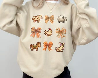 Stardew Valley Sweatshirt, Stardew Sweater, Shirt Stardew Merch, Bows Cozy Gaming, Gaming Gamer Gift