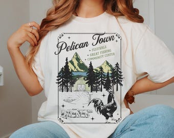 Stardew Valley Shirt, Pelican Town Tshirt, Cozy Gaming Gift, Stardew Valley Merch