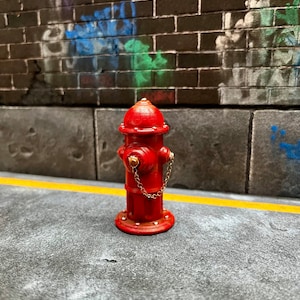 Fire Hydrant USA Style Diorama Accessory For 1:12 Scale Action Figures (Mezco, NECA, Hasbro etc)