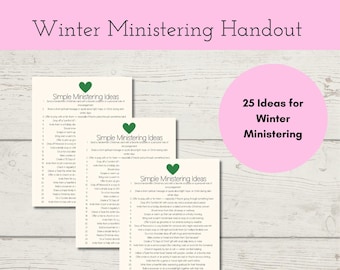 Simple Winter Ministering ideas | Ministering list |LDS Ministering