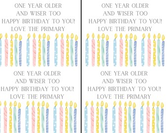 Birthday gift tag | Printable Gift tag | lds primary prints  | Lds Birthday| Primary gift tag
