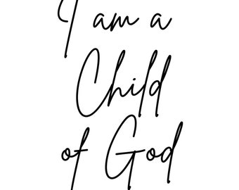 I am a Child of God | LDS Baptism Gift | LDS Printable | LDS Primary | Primary Printable | Lds Printable
