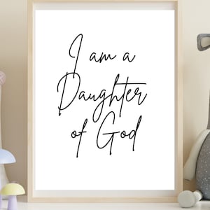 I am a Daughter of God | LDS Baptism Gift | LDS Printable | LDS Primary | Primary Printable | Lds Printable