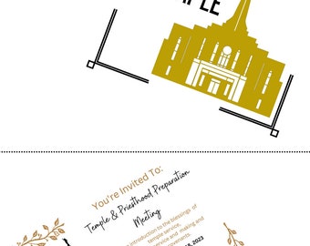 Priestertum und Tempel Vorschau Bundle | bearbeitbar einladen | Tempel Printable | lds Primäre Vorlagen