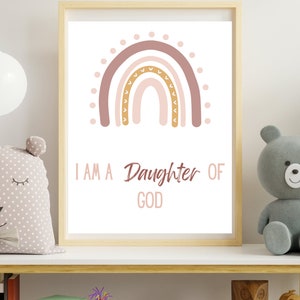 I Am A Daughter Of God Print | LDS print | Primary | Lds Baptism Gifts | Lds Young Women | Lds Printable