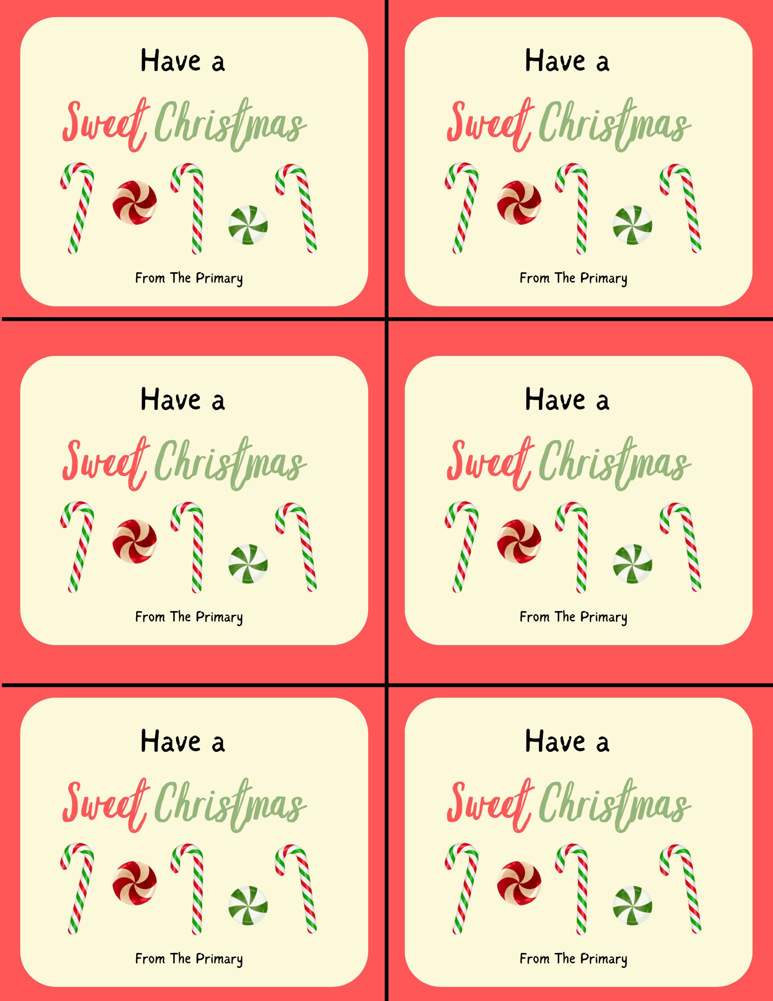Primary Christmas Printable