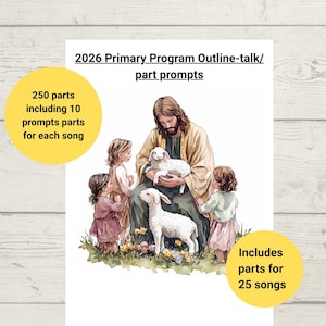 Esquema personalizable del programa de la Primaria 2026 Ven, sígueme (descarga digital) Guion de presentación de la Iglesia SUD / Programa de inicio rápido para la Primaria