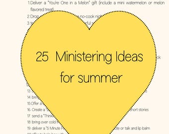 Ideas sencillas para ministrar en verano / Lista de ministración / Ministración SUD