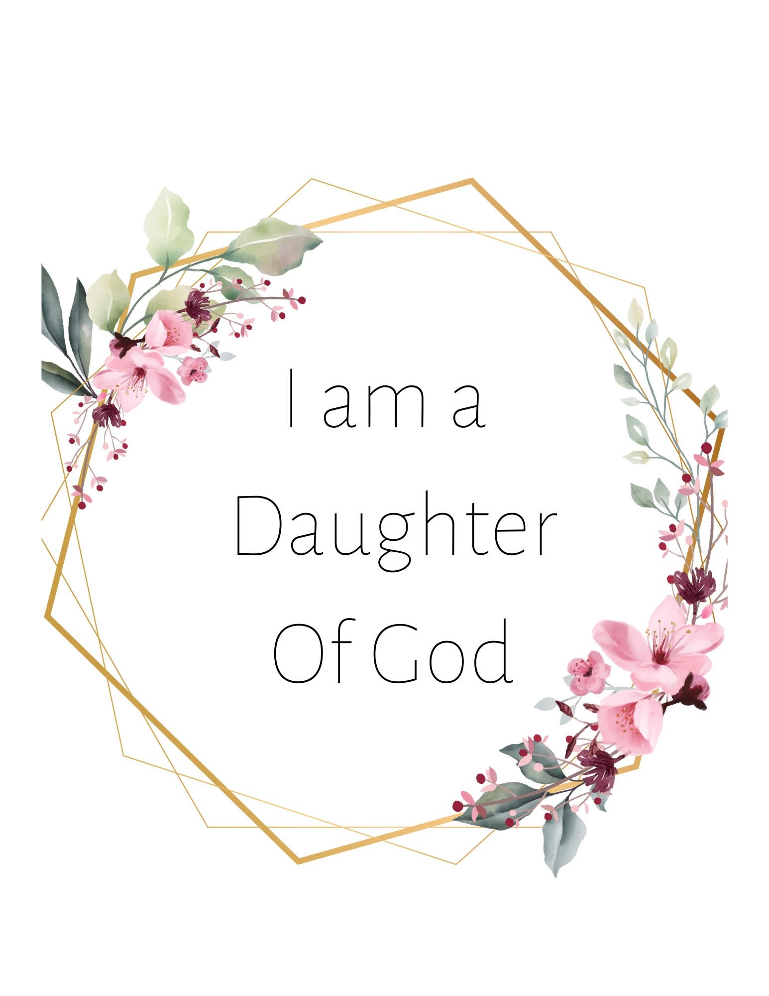 Free Printable Daughter Of God