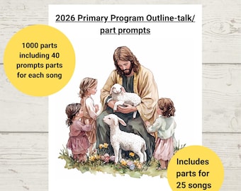 Esquema personalizable del programa de la Primaria 2026 Ven, sígueme (descarga digital) Guion de presentación de la Iglesia SUD