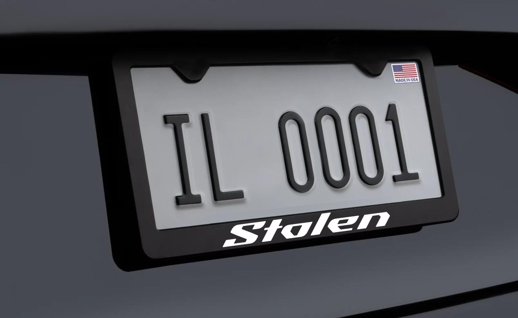 SRT Hellcat Vanity Aluminum License Plate - Black & White