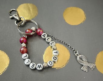 Handmade All Too Well Key Ring/Key Chain with Scarf Charm